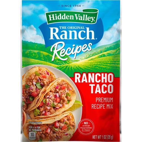 Hidden Valley Ranch Recipes Rancho Taco Premium Recipe Mix, 1 Packet (Package May Vary)