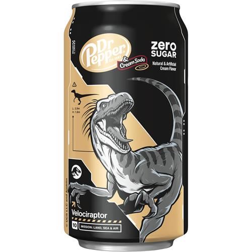 Dr Pepper And Cream Soda Zero Sugar, 12 Fl Oz Cans, 12 Pack