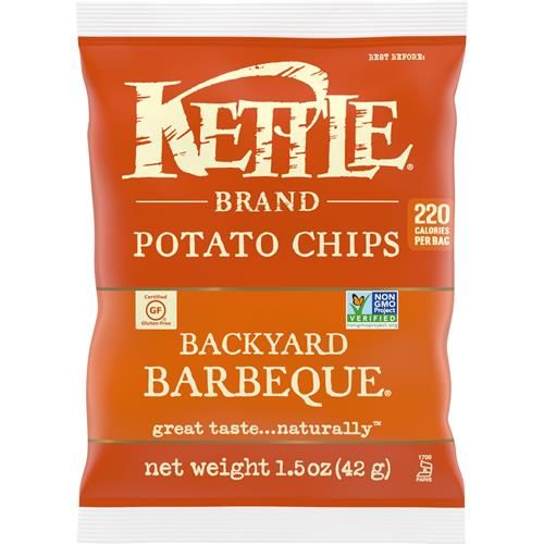 Kettle Brand Potato Chips, Backyard Barbeque Kettle Chips, Snack Bag, 1.5 Oz
