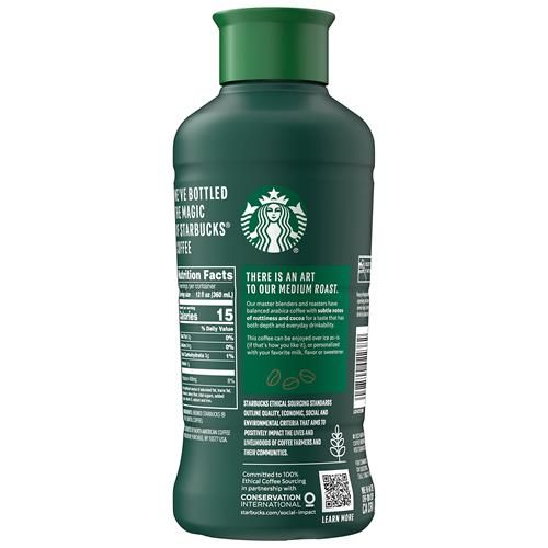 Starbucks Medium Roast Iced Coffee, Black Unsweetened, 48 Fl Oz Bottle