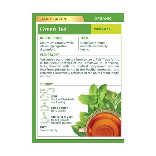 Traditional Medicinals, Tea Green Peppermint Organic, 16 Count