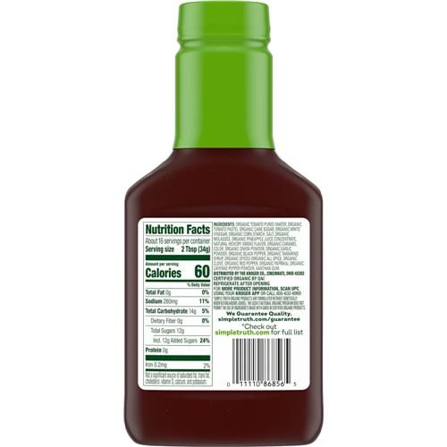 Simple Truth Organic Sweet & Spicy BBQ Sauce 19 oz