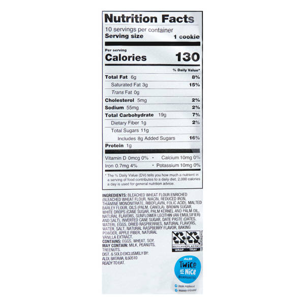 Benton's Raspberry Soft Baked Cookie - 10 oz