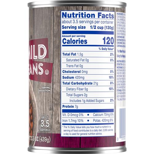 Kroger Chili Mild Canned Beans 15.5 oz