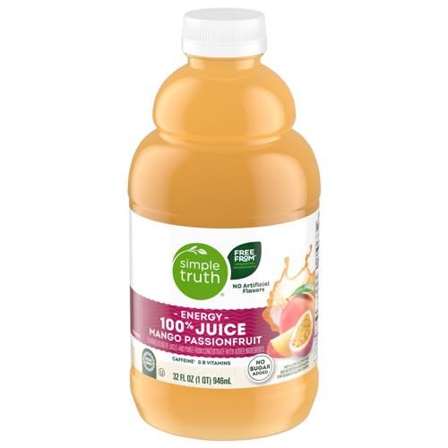 Simple Truth Energy Mango Passionfruit 100% Juice Bottle 32 fl oz
