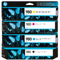 New, Pre-Owned - HP 980 Black and Color Ink Cartridge- 4 Pack