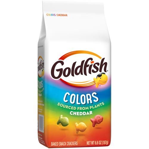 Goldfish Colors Cheddar Cheese Crackers, Baked Snack Crackers, 6.6 Oz Bag