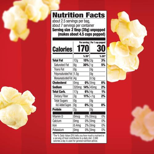 Orville Redenbachers Microwave Popcorn, Movie Theater Butter Flavor, 3.29 Oz., 3-Count