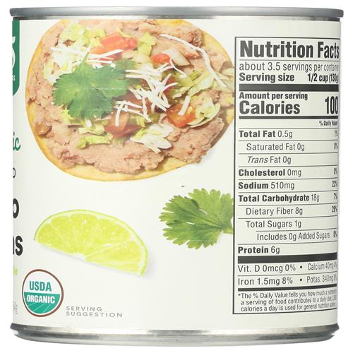 Whole Foods Market, Organic Refried Beans Roasted Chili & Lime, 16 Oz