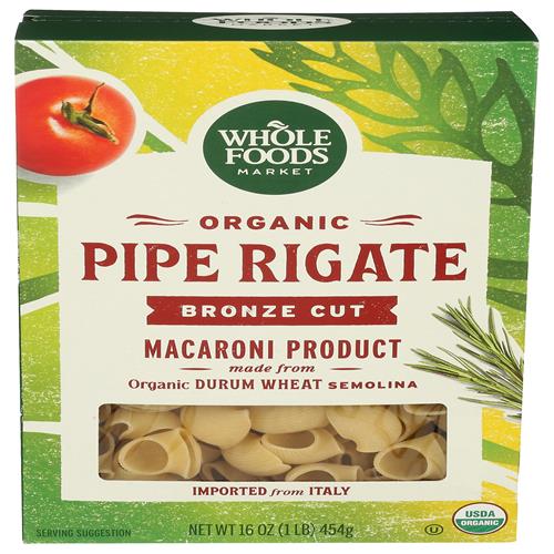 Whole Foods Market, Organic Pipe Rigate, 16 Oz