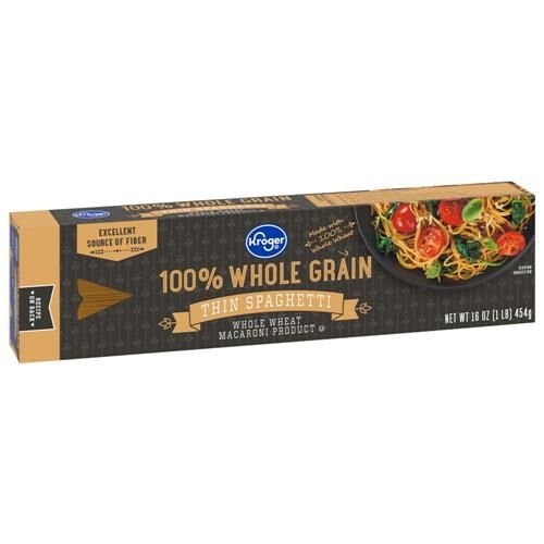 Kroger 100% Whole Grain Thin Spaghetti 16 oz