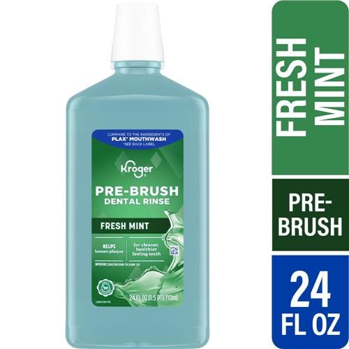 Kroger Pre-Brush Dental Rinse Mouthwash Fresh Mint 24 fl oz