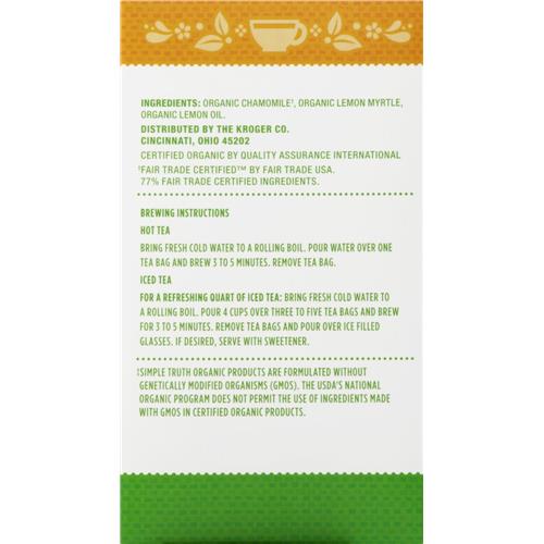 Simple Truth Organic Chamomile with Lemon Herbal Tea Bags 20 ct