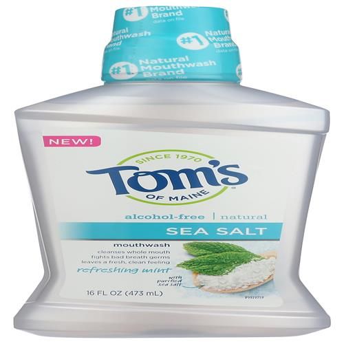 Toms Of Maine, Alcohol Free Sea Salt Natural Mouthwash - Refreshing Mint, 16 Ounce