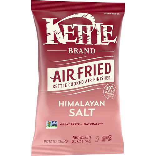 Kettle Brand Potato Chips, Air Fried Himalayan Salt Kettle Chips, 6.5 Oz Bag