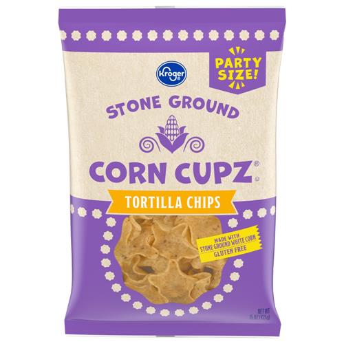 Kroger Cupz Tortilla Chips Party Size 15 oz