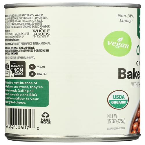 Whole Foods Market Organic Baked Beans, Campfire Style, 15 Ounce
