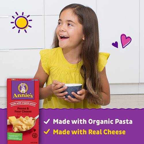 Annie’S Four Cheese Penne Macaroni And Cheese Dinner With Organic Pasta, 5.5 Oz