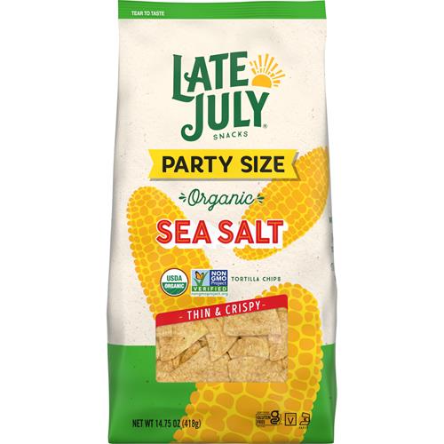 Late July Snacks Thin And Crispy Organic Tortilla Chips Sea Salt, 14.75 Oz