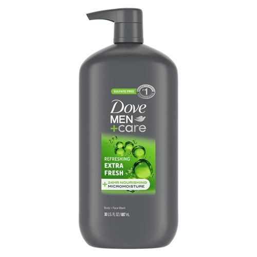 Dove Men+Care Body And Face Wash Refreshing Extra Fresh Mens Body Wash With 24-Hour Nourishing Micromoisture Technology 30 Oz