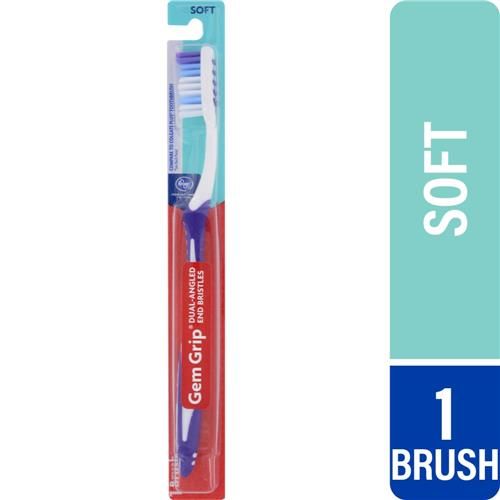 Kroger Gem Grip Diamond Head Toothbrush with Soft Bristles 1 count