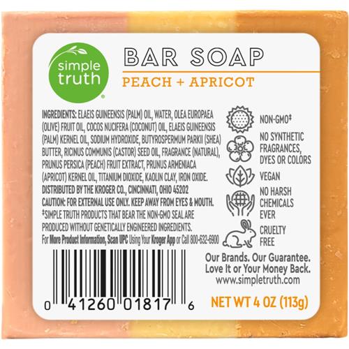 Simple Truth Peach Apricot Bar Soap 1 ct