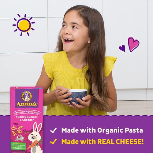 Annies Yummy Bunnies And Cheddar, Mac And Cheese Made With Organic Pasta, 6 Oz