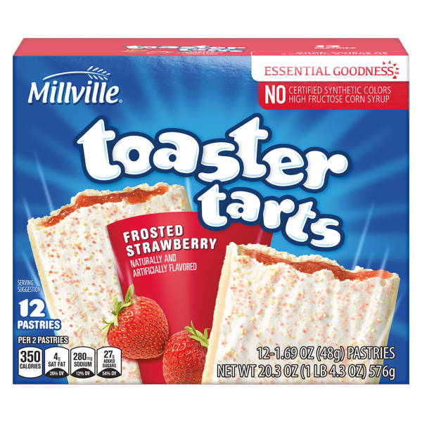 Kellogg's Frosted Strawberry  Pop Tarts Toaster Pastries, 12 count