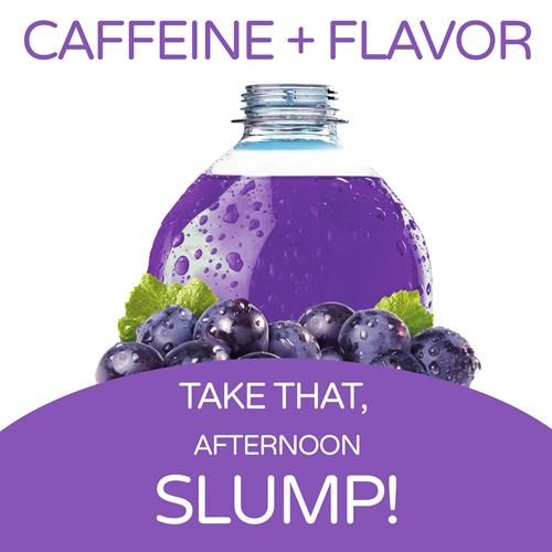 Crystal Light Grape Naturally Flavored Powdered Drink Mix With Caffeine, 10 Ct. On-The-Go-Packets