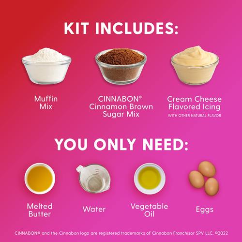 Duncan Hines Epic Cinnabon Bakery Inspired Muffin Kit, 32.42 Oz.