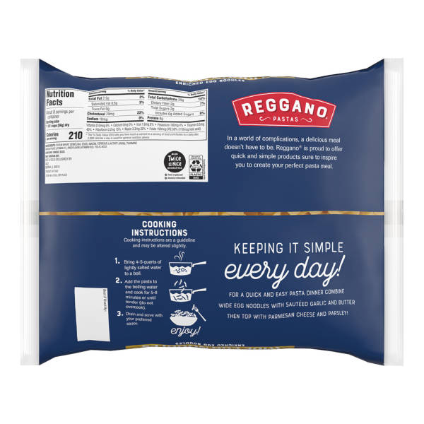 Reggano Wide  Egg Noodles, 16 oz