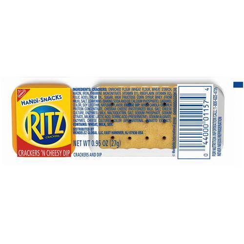 Handi-Snacks Ritz Crackers N Cheesy Dip Snack Packs, 10 Snack Packs