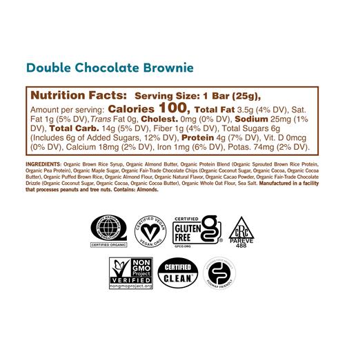 Gomacro Kids Macrobar Organic Vegan Snack Bars - Double Chocolate Brownie (0.90 Ounce Bars, 7 Count)