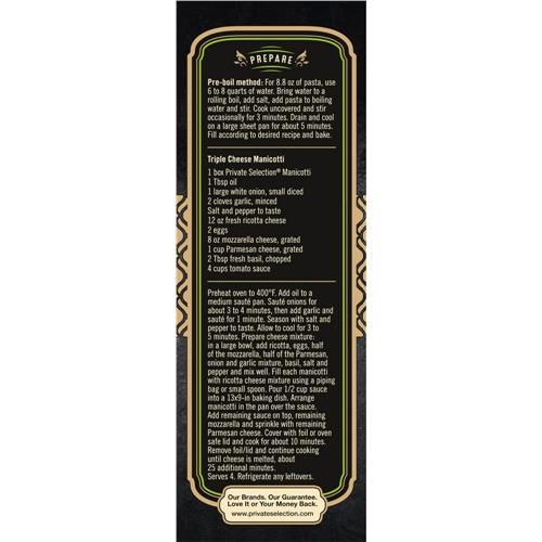 Private Selection Italian Manicotti 8.8 oz