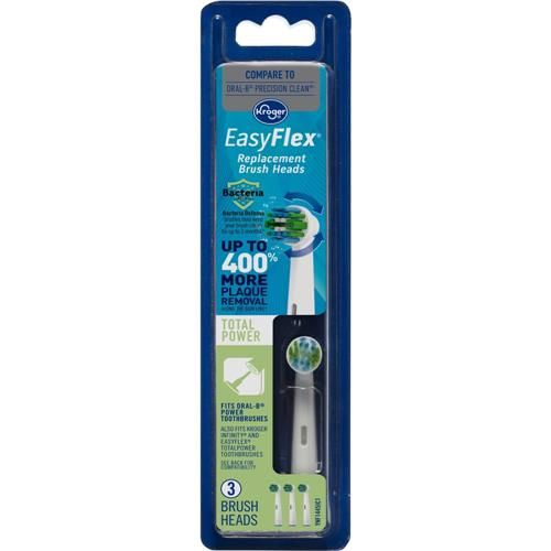 Kroger EasyFlex Total Power Replacement Brush Heads 3 pk