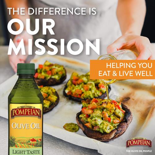 Pompeian Light Taste Olive Oil, Subtle Flavor, Perfect For Frying & Baking, Naturally Gluten Free, Non-Allergenic, Non-Gmo, 16 Fl. Oz.