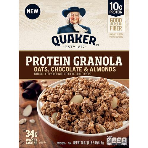 Quaker Chocolate Protein Granola, 18 Oz