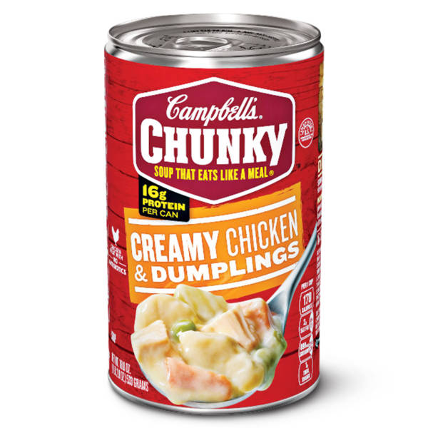 Campbell's Chunky Creamy Chicken & Dumplings Soup, 18.8 oz Can