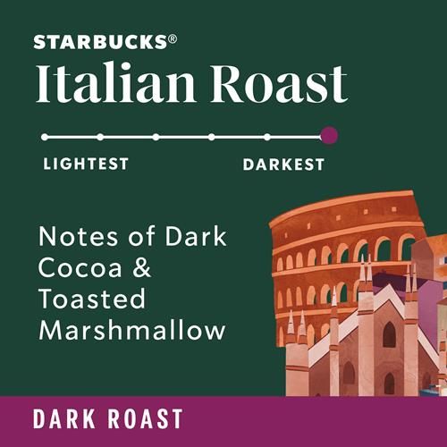 Starbucks Ground Coffee, Dark Roast Coffee, Italian Roast, 100% Arabica, 1 Bag (12 Oz)