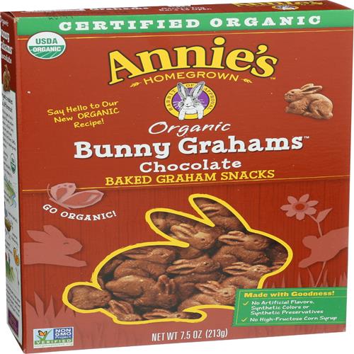 Annies Homegrown Chocolate Bunny Grahams, 7.5 Oz