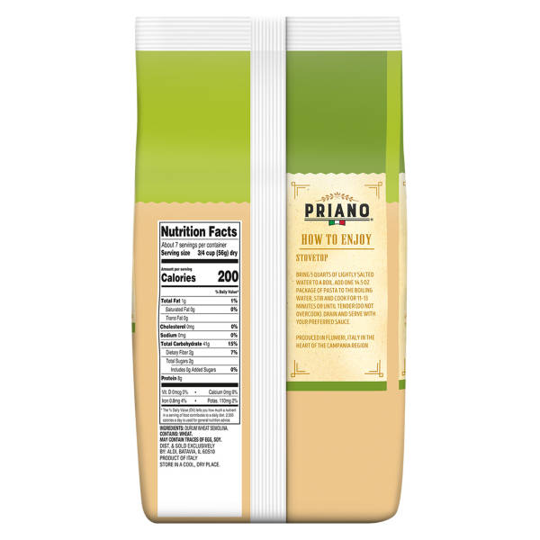 Priano Bronze Cut Farfalle Pasta, 14.5 oz
