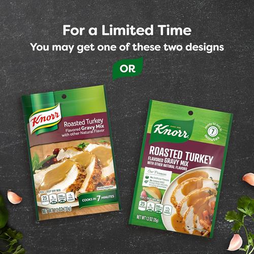 Knorr Turkey Gravy Mix Roasted Turkey For Delicious Easy Meals And Side Dishes Sauce And Gravy With No Artificial Flavors, No Added Msg 1.2 Oz