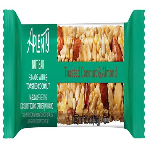 Aplenty Toasted Coconut & Almond Nut Bar, 6 Count