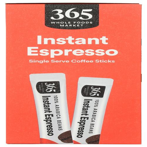 Whole Foods Market, Instant Espresso, Dark Roast, 25 Single Serve Coffee Sticks, 2.65 Ounces