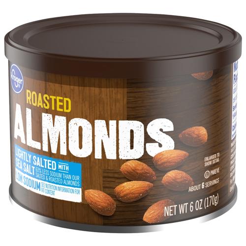 Kroger Roasted Lightly Sea Salted Almonds 6 oz