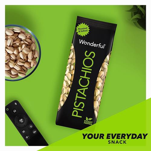 Wonderful Pistachios In Shell, Roasted & Salted Nuts, 16 Ounce Bag, Protein Snacks, Gluten Free, Healthy Lunch Snacks, Pantry Staples