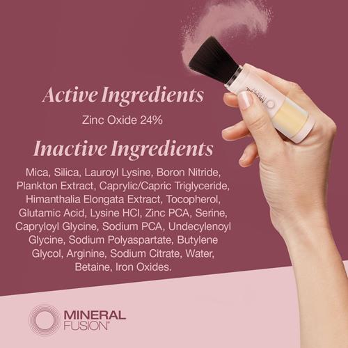 Mineral Fusion Brush-On Powder Sunscreen For Face, Spf 30, Invisible Mineral Sunscreen, Uva Uvb Protection, Non Toxic And Hypoallergenic, 0.14 Oz
