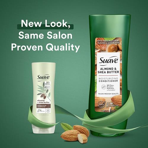Suave Conditioner Moisturizing Almond + Shea Butter Paraben Free 12.6 Oz