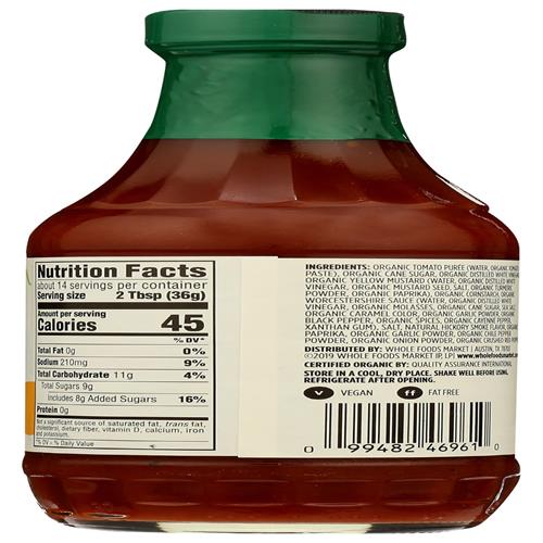 Whole Foods Market, Organic Memphis Madness Barbecue Sauce, 18 Oz