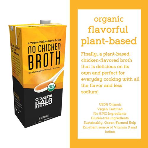 Oceans Halo, Organic And Vegan No Chicken Broth, 32 Fl Oz